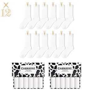 Paquete de 12 Pares de Calcetines Unisex de Algodón Básico, Blancos y Transpirables para Uso Diario - Product Image 3