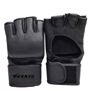 Gants de MMA de haute qualité Fermeture à boucle et crochet Bracelet de poignet réglable Protection UV Cuir PU Personnalisable pour la boxe Arts martiaux - Product Image 6