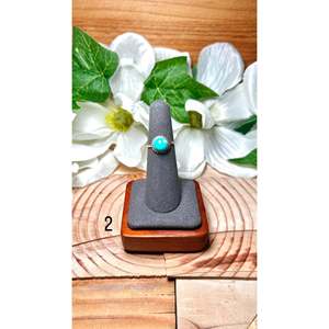 Esther Kingman <b>Boho</b> Turquoise & Sterling <b>Silver</b> <b>Ring</b> with Marquise Cut Natural Stone for Everyday Wear - Product Image 2