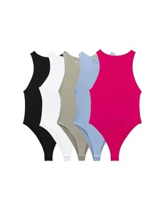 2025 qualité supérieure une pièce body nouveau respirant sans manches maillots de bain femmes personnalisé décontracté plaine été maillot de bain - Product Image 6