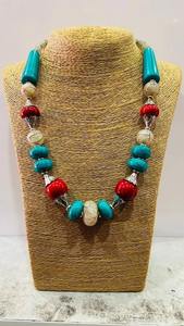 Collar de Cuentas de Resina Pulida Hechas a Mano en India, Estilo Ángel, Vintage, Accesorios de Artesanía Navideña, Diseño Sólido de Luna - Product Image 5