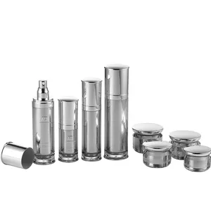 Hot Selling Luxury High Quality Acrylic Cosmetic Bottles Luxury Skincare Packaging Set Cosmetic Cream Jar