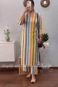 DESIGNER PARTY WEAR <b>RAINBOW</b> DIGITAL PRINT <b>TOP</b> -PENT - Product Image 2