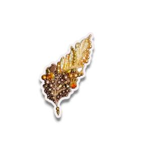 Broche en cuivre brodée à la main avec fil de soie et perles, motif insecte, pour mariage, fiançailles, bijoux de mode pour enfants - Product Image 4