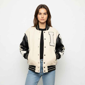 Veste de baseball universitaire brodée imprimée grande taille Séchage rapide Confortable Tissu 100% coton - Product Image 5