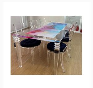 Table à manger en acrylique transparent de haute qualité pour un usage domestique en plastique transparent blanc Vietnam-pour l'atelier d'hôpital à domicile - Product Image 1