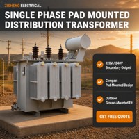 Transformateur de distribution monophasé monté sur socle 120V 240V Alimentation secondaire pour usage résidentiel et commercial