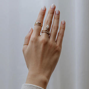 แหวนเพชรทรงหยดน้ำรูปไข่ขนาด 1.06 กะรัต สไตล์อาร์ตเดโค สำหรับผู้หญิง ดีไซน์หรูหรา เรียบง่าย เหมาะสำหรับเป็นแหวนหมั้นหรือแหวนแทนใจ พร้อมใบรับรอง GRA - Product Image 3