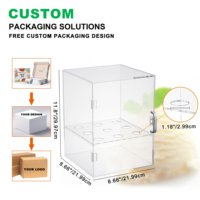 Support de présentation en acrylique pour cornets de crème glacée avec porte, vitrine en plexiglas pour la maison, le magasin, la vente au détail, le stockage