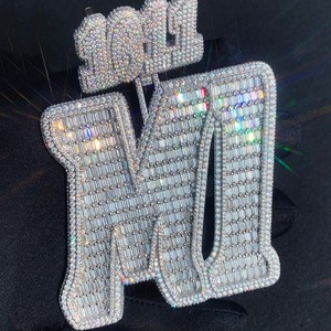 จี้ผู้ชาย18K Moissanite 925สีเงินสไตล์ฮิปฮอปสีโรสโกลด์ตัด - Product Image 2