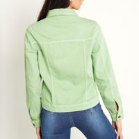 Chaqueta de mezclilla acolchada de moda para mujer, top corto informal con estampado para primavera, otoño e invierno, estilo urbano.