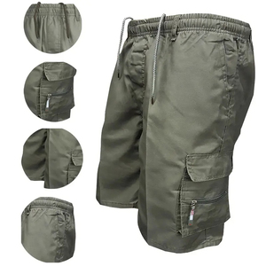 Nueva moda Cargo Shorts Verano Hombres Hasta la rodilla Algodón Multi bolsillo Pantalones cortos sueltos Bermudas - Product Image 3