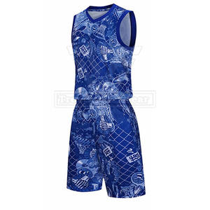 Nouvel arrivage Uniforme de basket-ball imprimé design Dernier design personnalisé Uniforme de basket-ball sportif Tissu respirant - Product Image 1