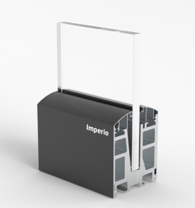 Système de balustrade en aluminium intelligent Imperio Ace avec finition bois premium, disponible en noir, argent et champagne - Product Image 2