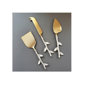 Juego de 3 cuchillos de queso de latón para el hogar Juego de queso de alta calidad y cubiertos de pieza de diseño de mango excelente real - Product Image 2