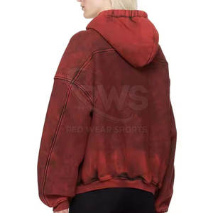 Oversized Pullover Acid Wash <b>Hoodies</b> For Women High Quality Street Wear Women Acid Wash <b>Hoodies</b> - Product Image 5