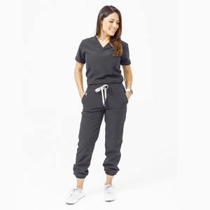 เสื้อโค้ทสำหรับใช้ในโรงพยาบาลชุดยูนิฟอร์มสีกรมท่าสำหรับแพทย์พยาบาล - Product Image 4