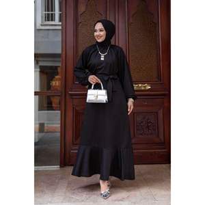 Flounce <b>Skirt</b> Dress for Boys and Girls <b>Black</b> Hijab Fabric - Product Image 5