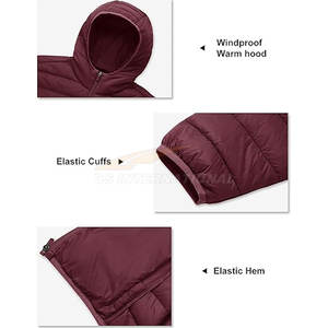Chaqueta acolchada con forro acolchado para hombre Abrigo de invierno ligero y empacable con capucha Diseño personalizable Suministro directo de fábrica - Product Image 6