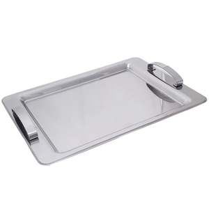 Plateau fabriqué avec des plateaux en acier inoxydable idéal pour les articles de décoration d'intérieur de mariage de fête servant des assiettes de nourriture - Product Image 1