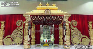 Manavarai Mandap tradicional para salones de eventos de bodas del Sur Gujarati boda Manavarai Mandap boda decoración Manavarai Mandap Reino Unido - Product Image 6