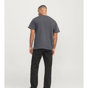 Camiseta Extra Grande para Hombre, 100% Algodón, Gruesa, con Logotipo Personalizado, Lavada al Ácido, Estilo Vintage, Talla Grande, Ropa Urbana de Alta Calidad - Product Image 1