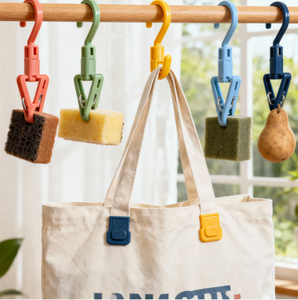 Tùy chỉnh PP tái sử dụng Túi mua sắm móc nhựa cho bán lẻ và đóng gói phụ kiện thân thiện với môi tiêm đúc Clip OEM ODM - Product Image 5