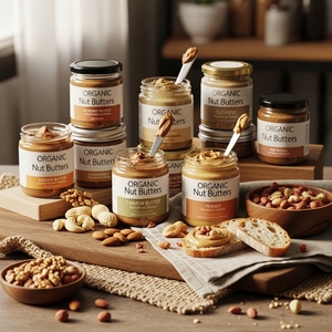 เนยถั่วออร์แกนิกแบบขายส่ง คุณภาพพรีเมียม สำหรับคนรักสุขภาพ ผลิตจากถั่วลิสง อัลมอนด์ เม็ดมะม่วงหิมพานต์  รับผลิตและส่งออก - Product Image 2