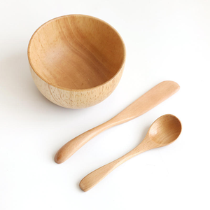 Natural <b>wooden</b> <b>salad</b> <b>bowl</b> by crescent crafts - Product Image 2
