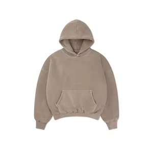 Sweat-shirt à capuche oversize pour homme, couleur unie, coton French Terry, décontracté, pour l'automne, avec poche, coupe classique - Product Image 5