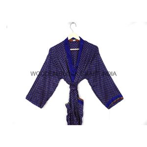 กิโมโนผ้าไหมเครปของผู้หญิงชุดนอนเซ็กซี่ลายดอกไม้แสนโรแมนติกสำหรับฤดูร้อนฤดูหนาว - Product Image 2