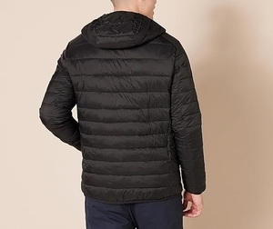 Blouson d'hiver matelassé noir personnalisé pour homme avec fermeture éclair, blouson matelassé de haute qualité pour homme - Product Image 4