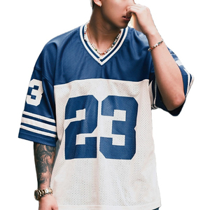 Camiseta de Fútbol Americano de la Mejor Calidad, Alta Calidad, Totalmente de Algodón y Poliéster, Talla Grande, Venta al por Mayor, Hecha a Medida para Todas las Tallas - Product Image 5