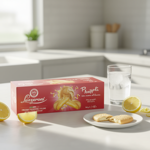 Biscuits ronds fruités et sucrés Lemon Pangoli Lazzaroni 110g x 14 pièces, boîte en carton croustillante, collation - Product Image 3