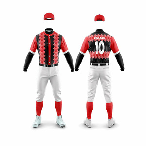 Breathable 100% Polyester Heat-Transfer Printed Jersey <b>Shirts</b> Full Design Quick Dry Baseball & Softball Uniform Set Custom Logo - Product Image 1