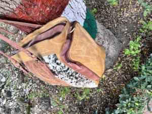 Bolso de mano de piel de vaca genuina de la mejor calidad, tallado Floral a mano, estilo occidental, hombro, bolso bohemio con cierre de doble cremallera - Product Image 5