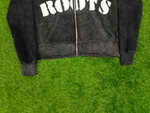 Streetwear Custom Cut & Sew Applique Broderie Patch Hoodie Vintage Acid Wash Distressed Crop Zip up Hoodies Pour Hommes - Product Image 6