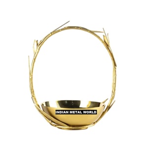 Hoteles y bodas para postres Dulces Servidor Tazón Nuevo Moderno Ecológico Oro Metal Chocolate Tazón para servir en el mejor precio - Product Image 1