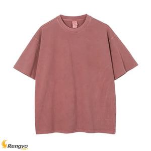 Camiseta de algodón de peso pesado para hombre de alta calidad Nuevo estilo Oversize 250 GSM Hip Hop Vintage Diseño formal - Product Image 5