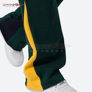 Pantalon de survêtement évasé pour homme, léger, décontracté, respirant, en mélange de coton, avec taille côtelée et cordon de serrage - Product Image 5