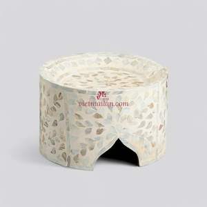 Base para Pastel de Bambú con Núcleo de Nácar, Ecológica, No Tóxica, Hecha a Mano, con Concha Natural para Presentación de Pasteles, Postres y Repostería, Vietnam - Product Image 4