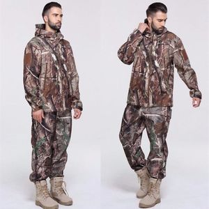 Combinaison de camouflage de chasse chaude, une pièce, imperméable et respirante, pour la chasse au canard en plein air, combinaison de randonnée d'hiver - Product Image 5