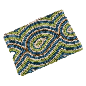 Handmade <b>Large</b> Southwestern <b>Beaded</b> Floral Coin Pouch Wallet Zipper Closure and Embroidered Pattern Directly from India - Product Image 2