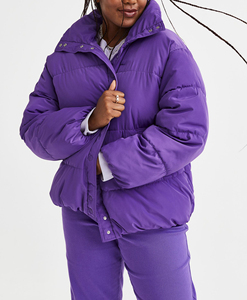 Cheapest price Custom Unisex Cropped Short Bubble Quilted Padded Puffer <b>Jacket</b> for Winter - Product Image 6