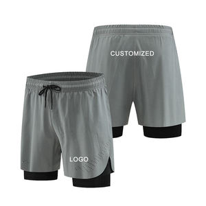 Shorts Bermuda pour homme, style streetwear, tissu en toile écologique, 100% polyester, taille mi-haute, fermeture élastique - Product Image 2