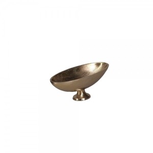 Venta caliente florero de Metal niquelado Pedestal cuenco de flores forma de barco cuenco de almacenamiento de flores en Base Ovalada para fiesta de boda - Product Image 4
