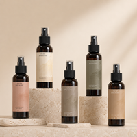 Flacon diffuseur en verre vide personnalisé avec logo, flacon pulvérisateur cosmétique en argile rose mat Morandi, ensemble d'emballage de parfum avec boîte