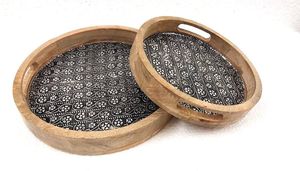 ถาดไม้พิมพ์ลายสำหรับใช้ในครัวถาดเสิร์ฟออกแบบอย่างยั่งยืนสำหรับบ้านร้านอาหาร - Product Image 4