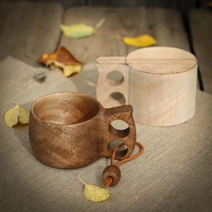 Tasse en bois naturel faite à la main pour café thé lait jus et eau potable écologique cuisine Drinkware - Product Image 5