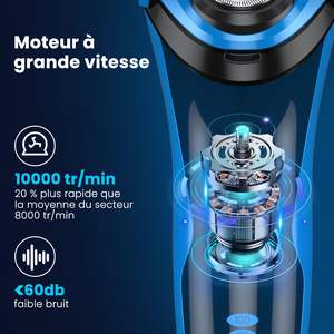 Afeitadora Eléctrica Recargable para Hombre, Maquinilla de Afeitar Rotatoria Húmeda/Seca con Resistencia al Agua IPX7, Recortadora de Barba Húmeda/Seca para Afeitar la Cara - Product Image 3